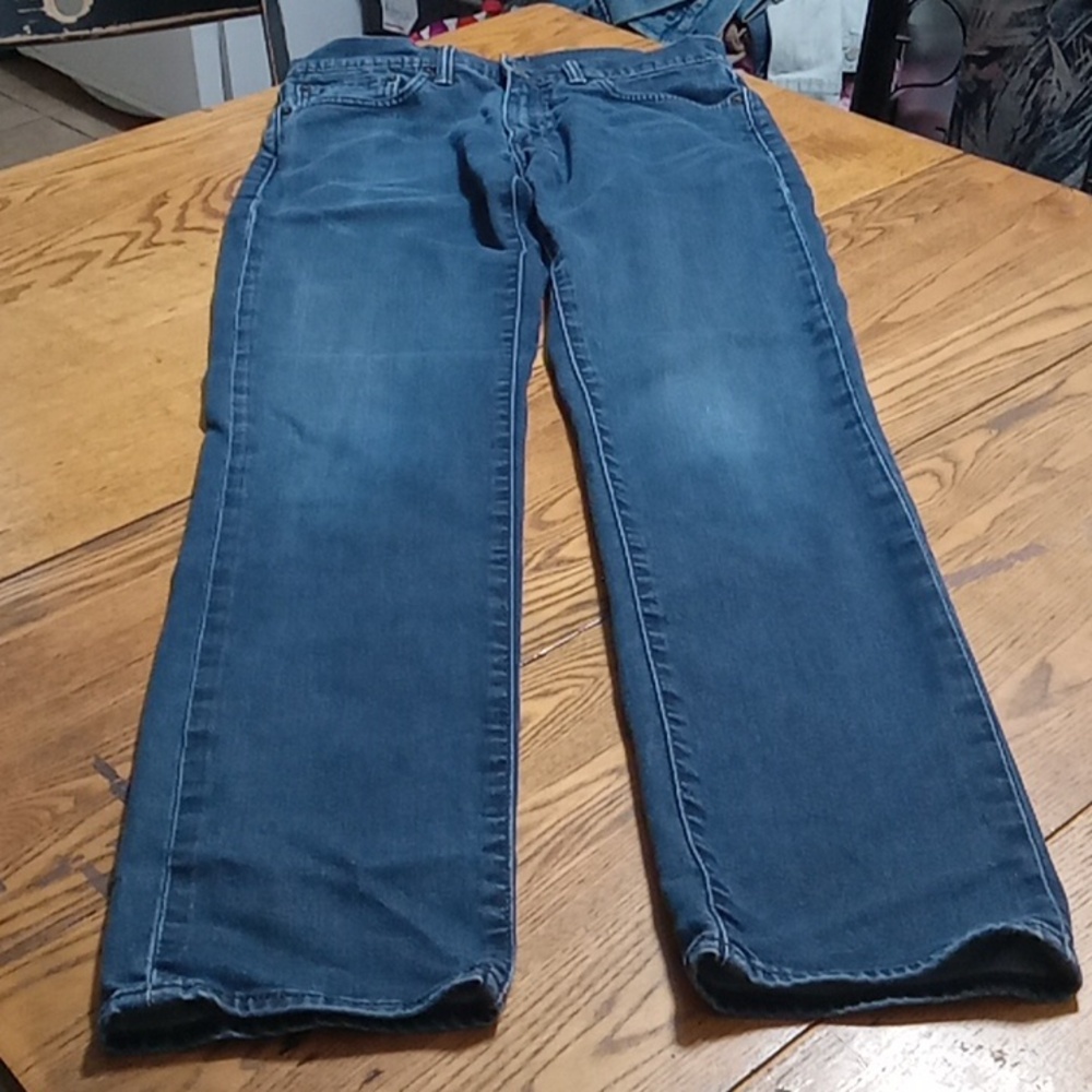 LEVI'S 511 Jeans Mens 32 X 36 BLUE DARK Pants Used Preowned Work